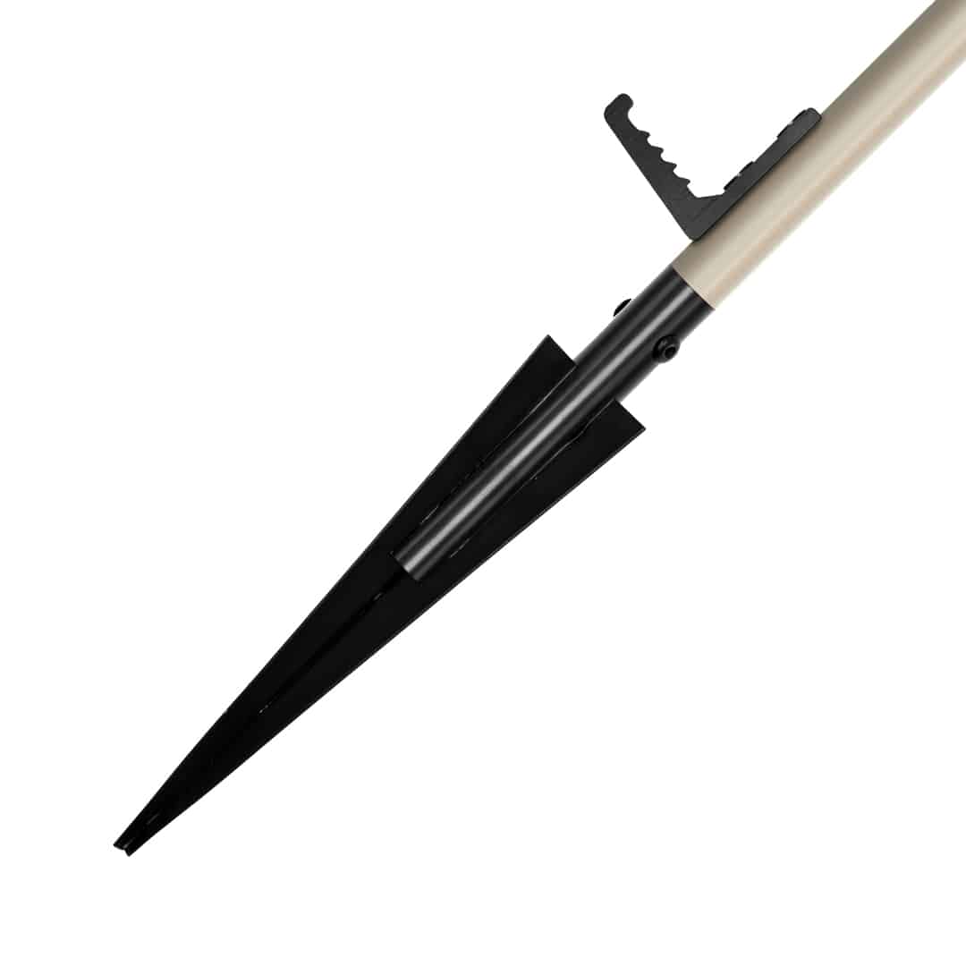 Powder coated spade base for ease in setup and deployment