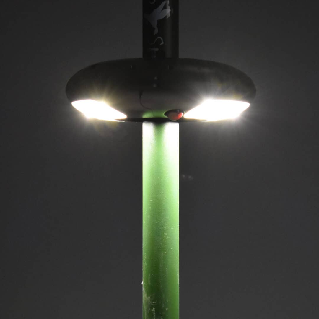 White Snap Light mounted to the Swamp Stick