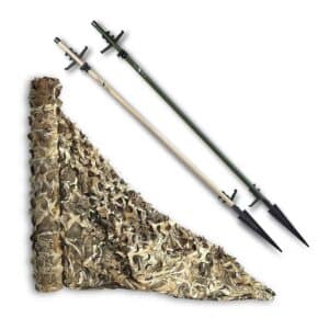 Instant Blind Combo with 2 Original Swamp Stick Line in Moss Green or Corn Stalk with a Natural Wetlands Mesh Netting