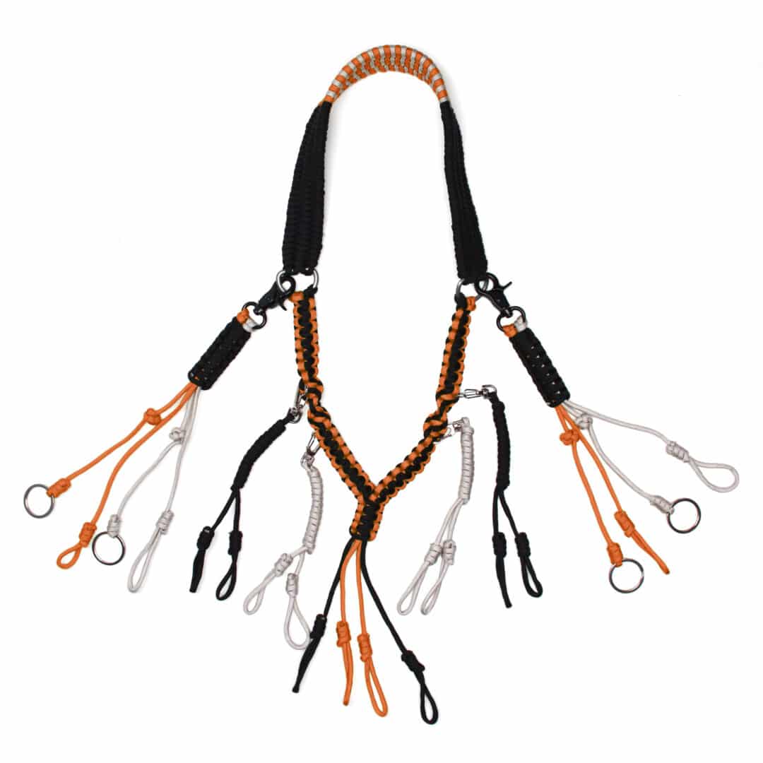 Call Lanyard with removable drops in orange